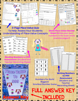 hundred tens and ones place value to 999 worksheets by