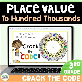 Preview of Place Value to Hundred Thousands Digital Math - Crack the Code Fall Activities