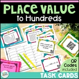 Place Value to Hundreds Task Cards with QR Codes - Scoot Game