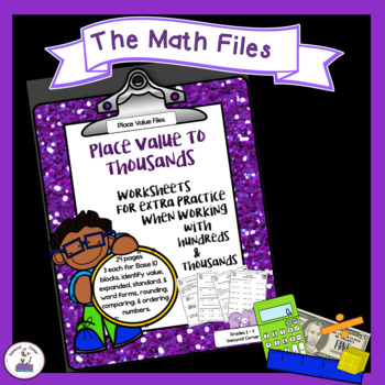 Preview of Place Value to Thousands Worksheet packet