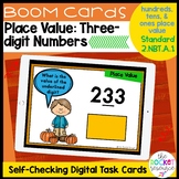 Place Value to hundreds Fall-themed BOOM™ Cards | 2.NBT.A.