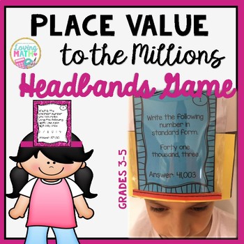 Preview of Place Value to the Millions Headbands Place Value Game