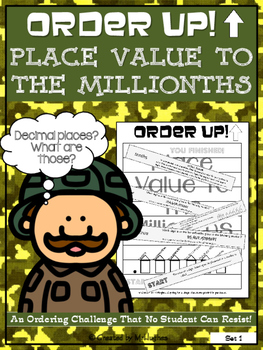 Preview of Decimal Place Value to the Millionths | Order Up!