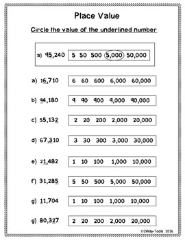 Place Value 3rd grade (1,000´s - 100,000´s) by 2WayTools | TpT
