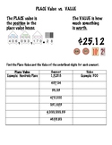 Place Value vs. Value