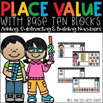Preview of Place Value with Base Ten Blocks - Digital & Distance Learning