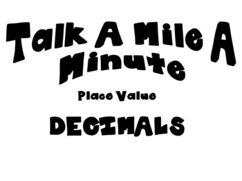 Preview of Place Value with Decimals Activity