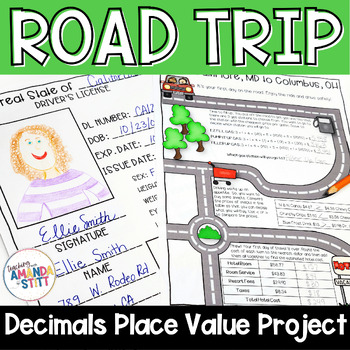 Preview of Place Value with Decimals Activity - Expanded Form, Rounding, and Comparing