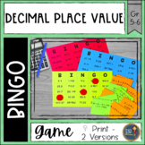 Place Value with Decimals BINGO Math Game