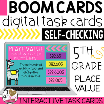 Preview of Place Value with Decimals Boom Cards