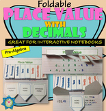 Place Value with Decimals Foldable PDF+ EASEL