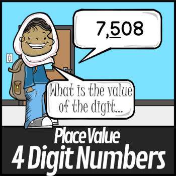 Place Value with Up To 4 Digit Numbers Back To School Math Boom Cards