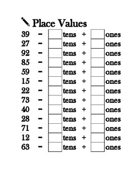 Place Values Worksheet by Celsi Lyons | TPT