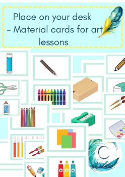 Preview of Place on your desk - material cards for art lessons