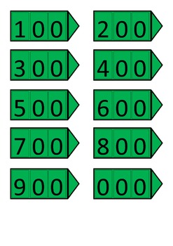 Preview of Place value cards - hundreds, tens, ones