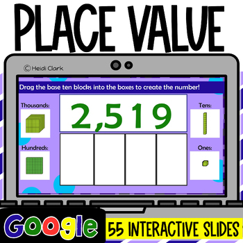 Preview of Place value for Google Classroom - Interactive digital remote learning