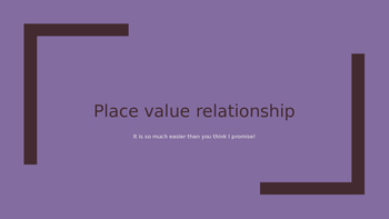Preview of Place value relationship (relationships of numbers)