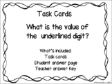 Place value task cards - What is the underline digits value