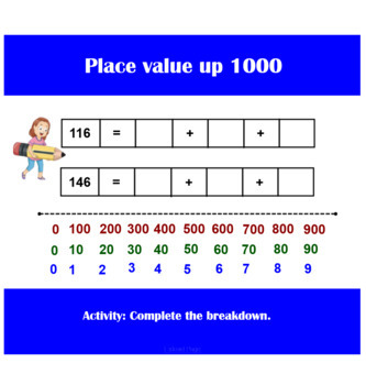 Preview of Place value up to 1000 - Complete the breakdown of these numbers.