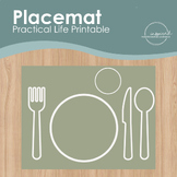 Placemat Printable - Practical Life - Montessori - Indepen