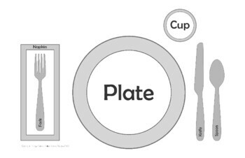 Preview of Placemat Table Setting Cooking Camp Homeschool Printer Friendly