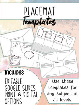Preview of Placemat Templates