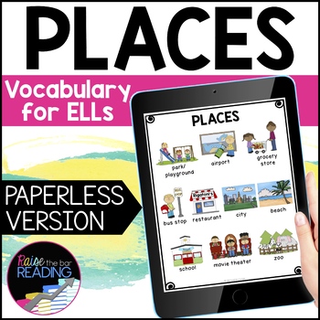 Preview of Places Digital ESL Vocabulary Unit: Places Vocabulary ESL Newcomer Activities