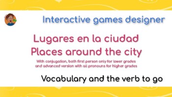 Preview of Places - Lugares de la ciudad - lesson Google slides