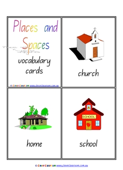 Preview of Places & Spaces Vocabulary