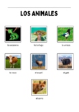Places and animals scaffold - lugares y animales (Spanish 