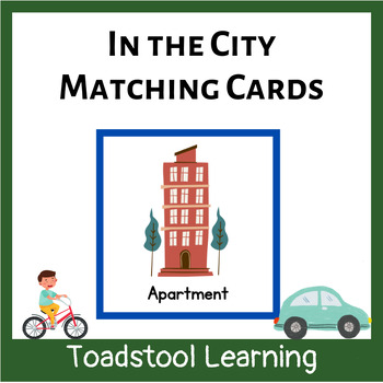 Preview of Places in a City - Montessori 3 Part Matching Cards