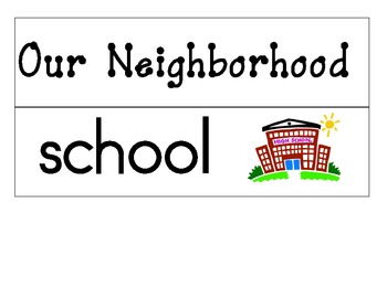 Preview of Places in our Neighborhood Word Wall Picture Cards