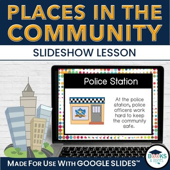 Preview of Places in the Community Digital Slideshow Lesson Activity for Google Slides™