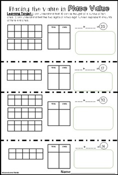 Placing the Value in Place Value FREEBIE by Miss Lewis Loves The Kids