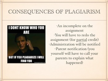 Preview of Plagiarism / Cheating Presentation