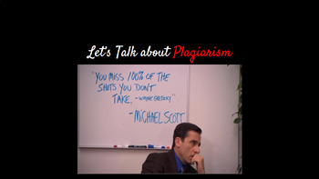 Preview of Plagiarism Google Slides Presentation and Student Contract - Editable!