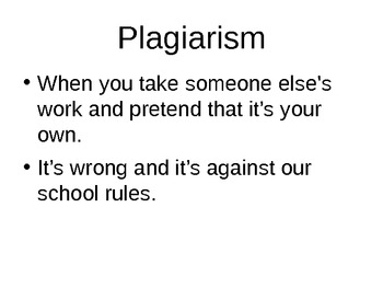 Preview of Plagiarism, Is it Right?