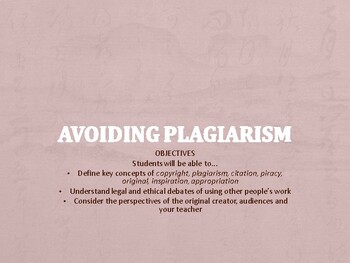 Preview of Plagiarism Lesson