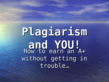 Preview of Plagiarism Powerpoint