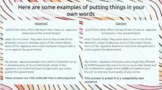Plagiarism/putting things in your own words INTERACTIVE ED