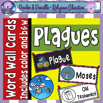 Preview of Plague Word Wall: Moses and The Ten Plagues of Egypt
