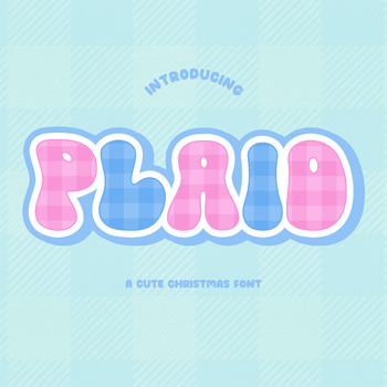 Preview of Plaid Chritmas Font + Clipart