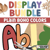 Plain Boho Rainbow Bulletin Board Display Letter Number BU