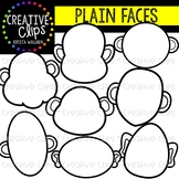 Plain Face Templates {Creative Clips Clipart}