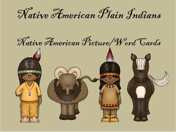 Preview of Plain Indians Picture and Word Cards