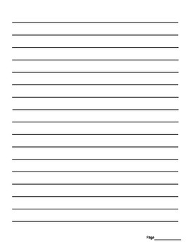 Preview of Plain Lined Writing Paper (3 styles)