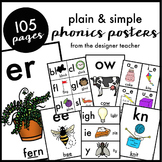 Plain & Simple Phonics Posters for Elementary & Special Education