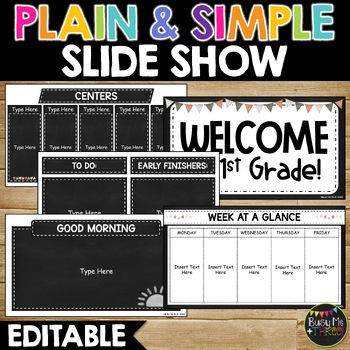Preview of Plain and Simple Themed Presentation | Editable | Google Slides | Slide Show