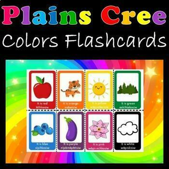 Preview of Plains Cree Colors Flashcards