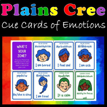 Preview of Plains Cree Cue Cards of Emotions